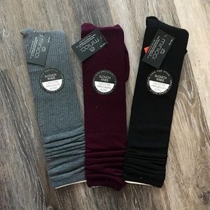 3pk slouch knee socks